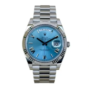 RLX Day-Date "President" 40mm Platinum Ice Blue Roman Dial - 228236