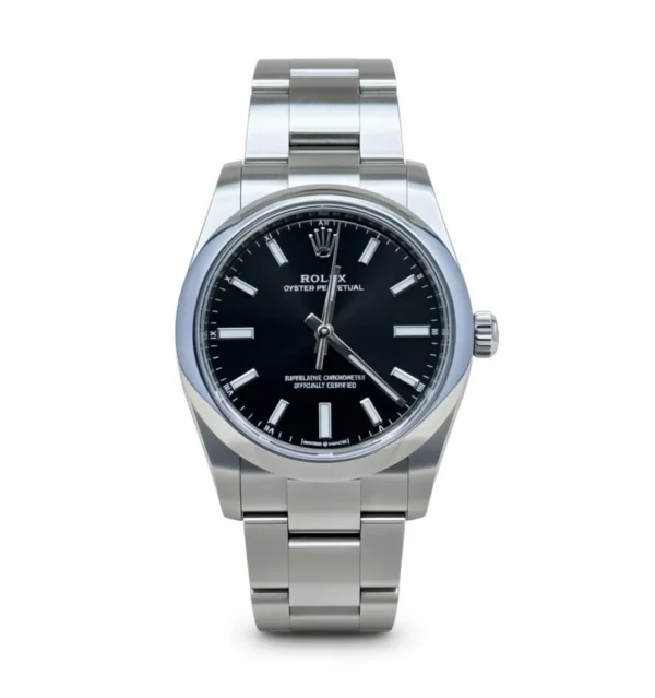 RLX Oyster Perpetual 34mm 124200 Black Dial Oyster Stainless Steel Bracelet Watch