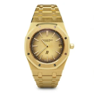 A&P ROYAL OAK "JUMBO" Smoked Yellow Gold-Toned Dial 39mm