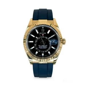 RLX Sky-Dweller 42mm Yellow Gold Black Dial Oysterflex - 336238
