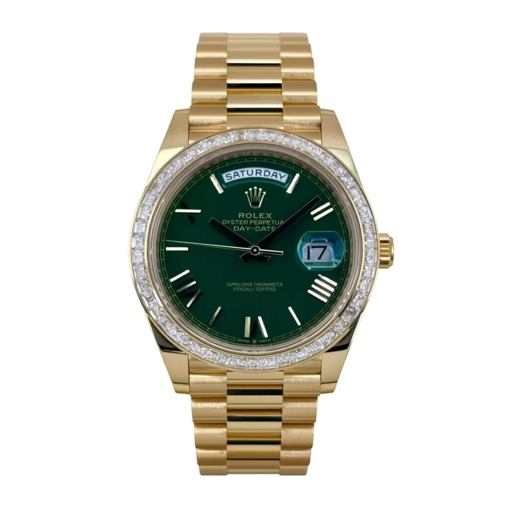 RLX Day-Date 40mm 228398TBR-0039 Green Dial President Watch
