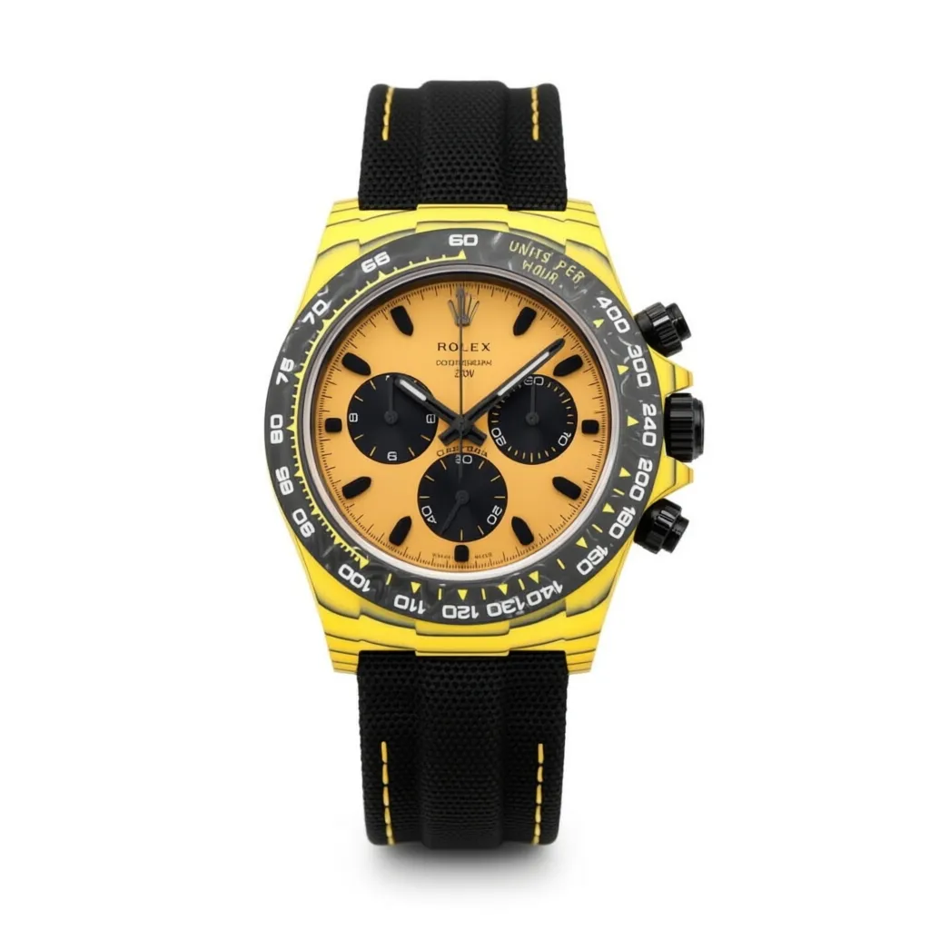 Rolex Cosmograph Daytona DIW Carbon Yellow “BUMBLEBEE” 40mm Replica 1:1 – Top Quality Version