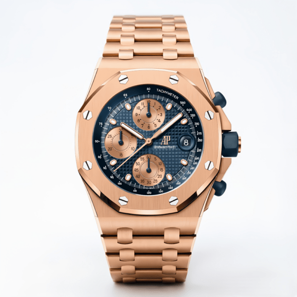 A&P OFFSHORE Pink Gold Blue Dial CHRONOGRAPH 42mm