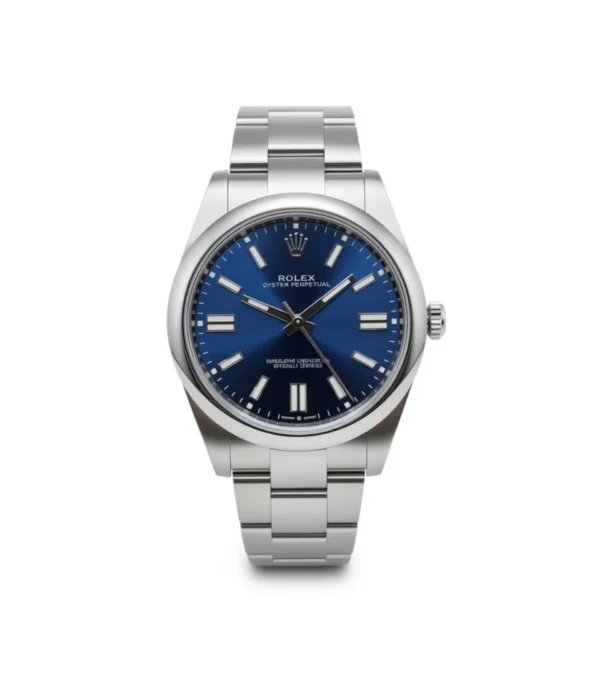 RLX Oyster Perpetual 41mm 124300-0003 Oyster Perpetual Stainless Steel Blue Index Dial Watch