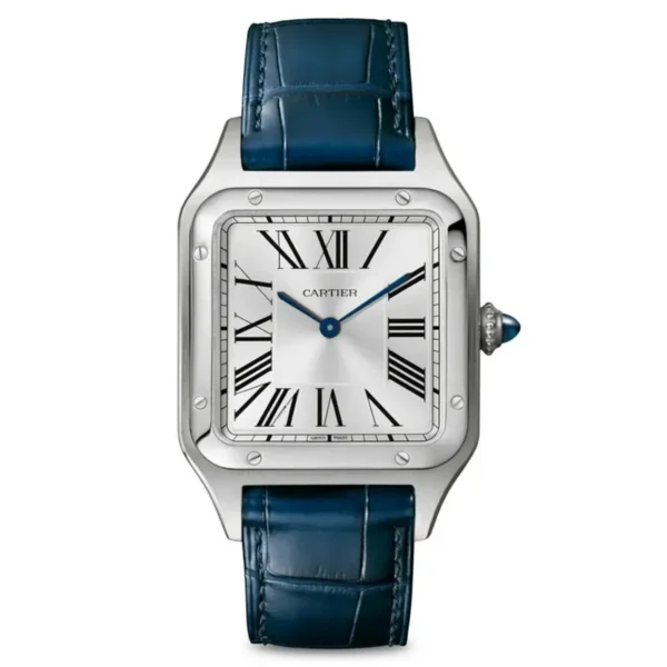 CARTIER SANTOS-DUMONT Large Model Blue Strap WSSA0022 - United Luxury