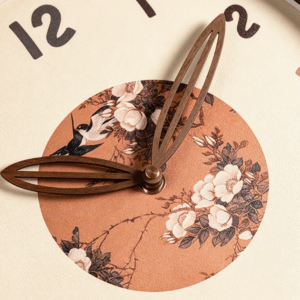 Mid-Century Luxury Solid Wood Wall Clock for Living Room